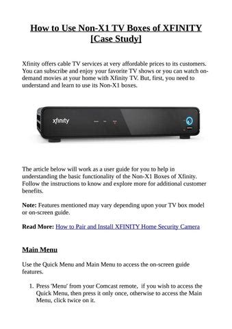 5X faster for smoother browsing, streaming, and gaming experience. . Xfinity xb3 manual